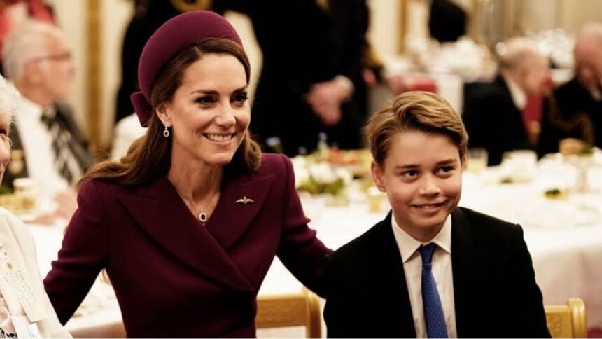 Prince George almost outshone Kate Middleton in height at their latest public appearance