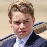 Prince George fights his impulses during the national anthem at Trooping the Colour