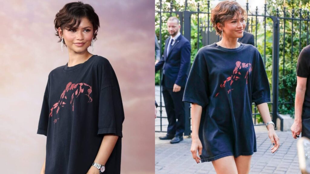 Zendaya stuns at the Spider-Man film press tour with a pantless outfit
