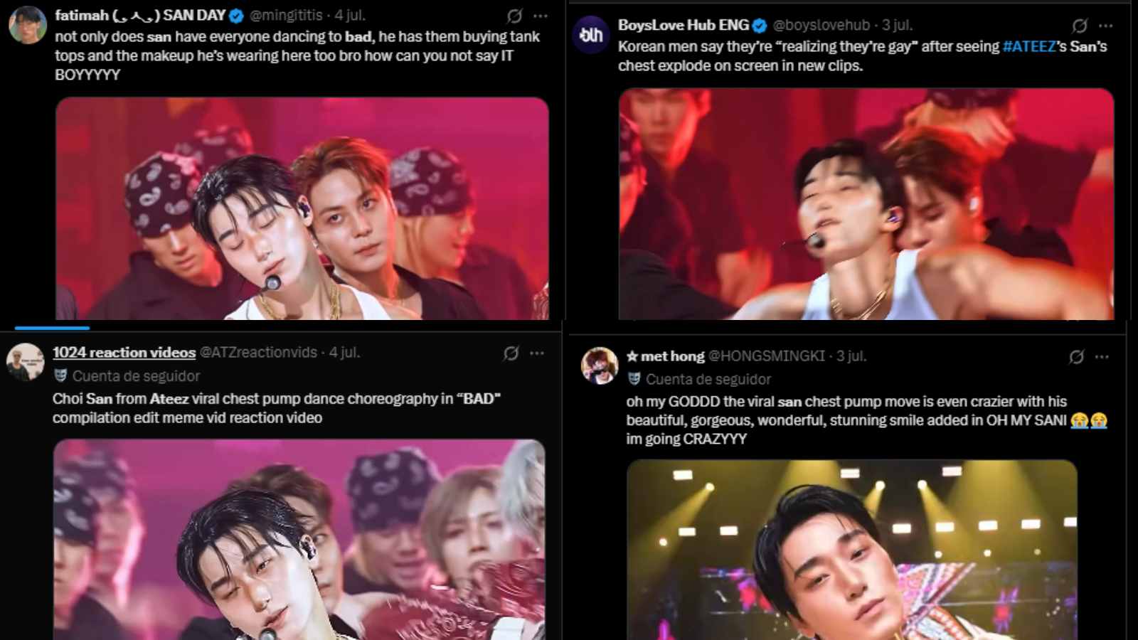 San of ATEEZ goes viral thanks to sexy "Bad" performance San of ATEEZ goes viral thanks to sexy "Bad" performance