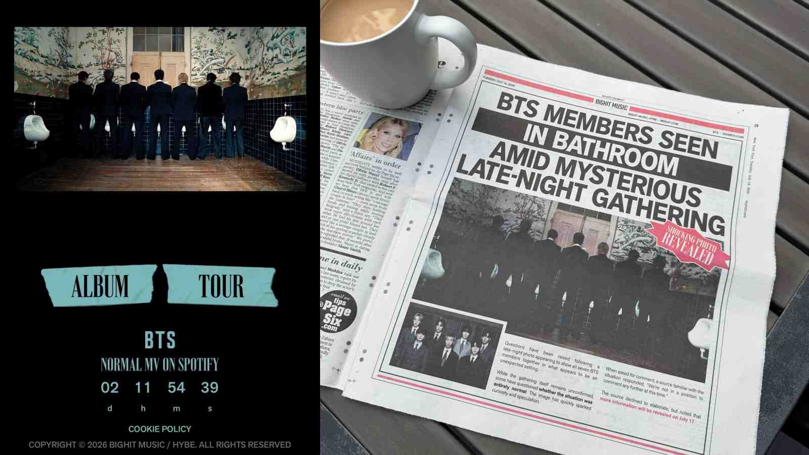 BTS builds anticipation for upcoming single "NORMAL" with a newspaper campaign BTS builds anticipation for upcoming single "NORMAL" with a newspaper campaign