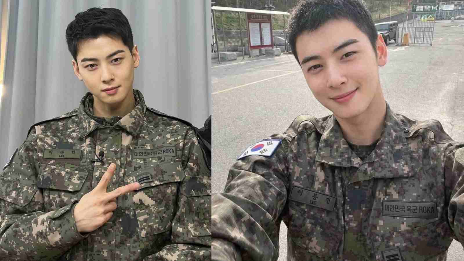 Cha Eunwoo receives baptism while serving in the South Korean military Cha Eunwoo receives baptism while serving in the South Korean military