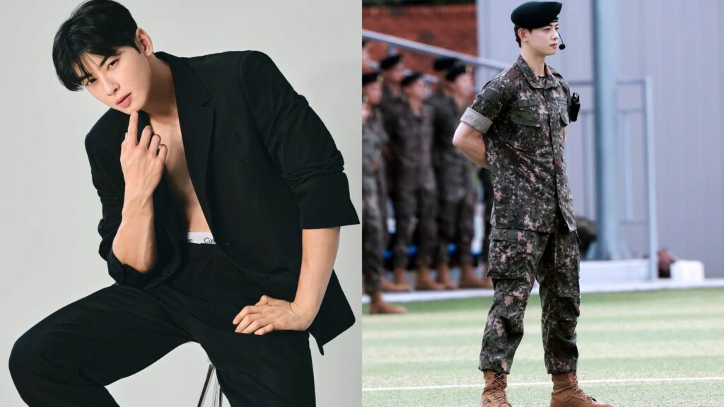 Cha Eunwoo receives baptism while serving in the South Korean military Cha Eunwoo receives baptism while serving in the South Korean military