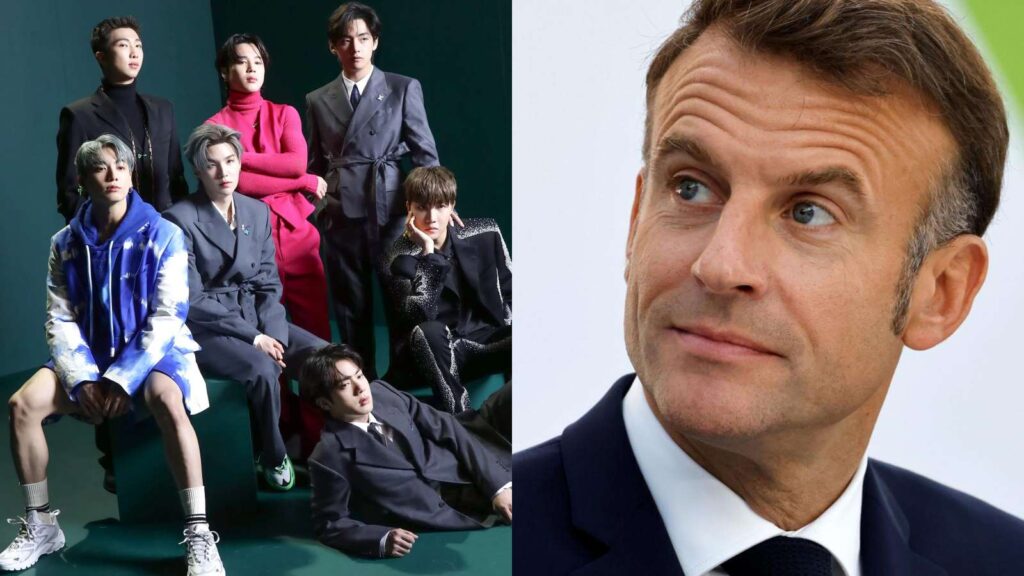 French President Emmanuel Macron attends BTS concert in Paris French President Emmanuel Macron attends BTS concert in Paris