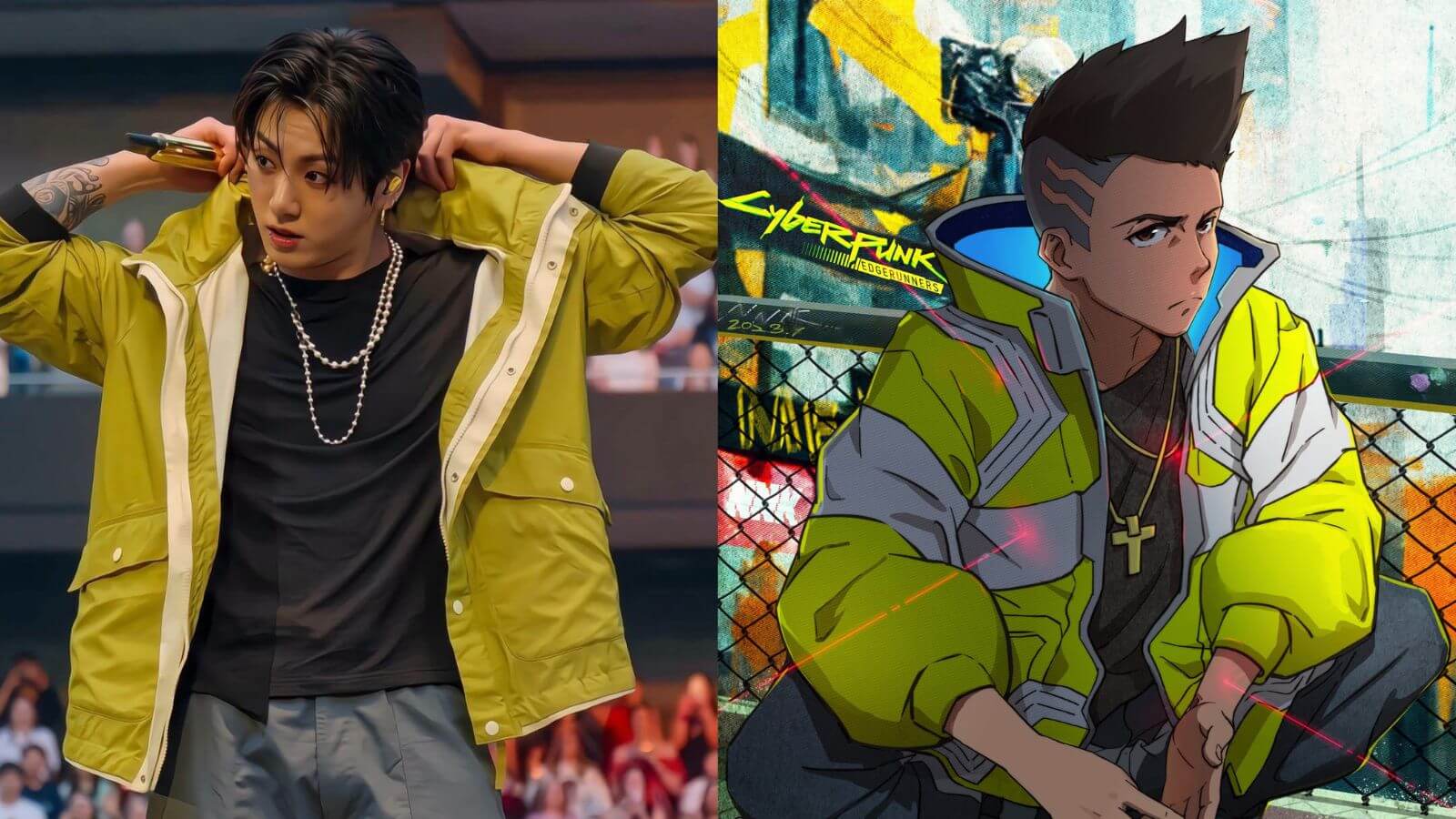 BTS' Jungkook goes viral for looking like David Martinez from 'Cyberpunk: Edgerunners' BTS' Jungkook goes viral for looking like David Martinez from 'Cyberpunk: Edgerunners'