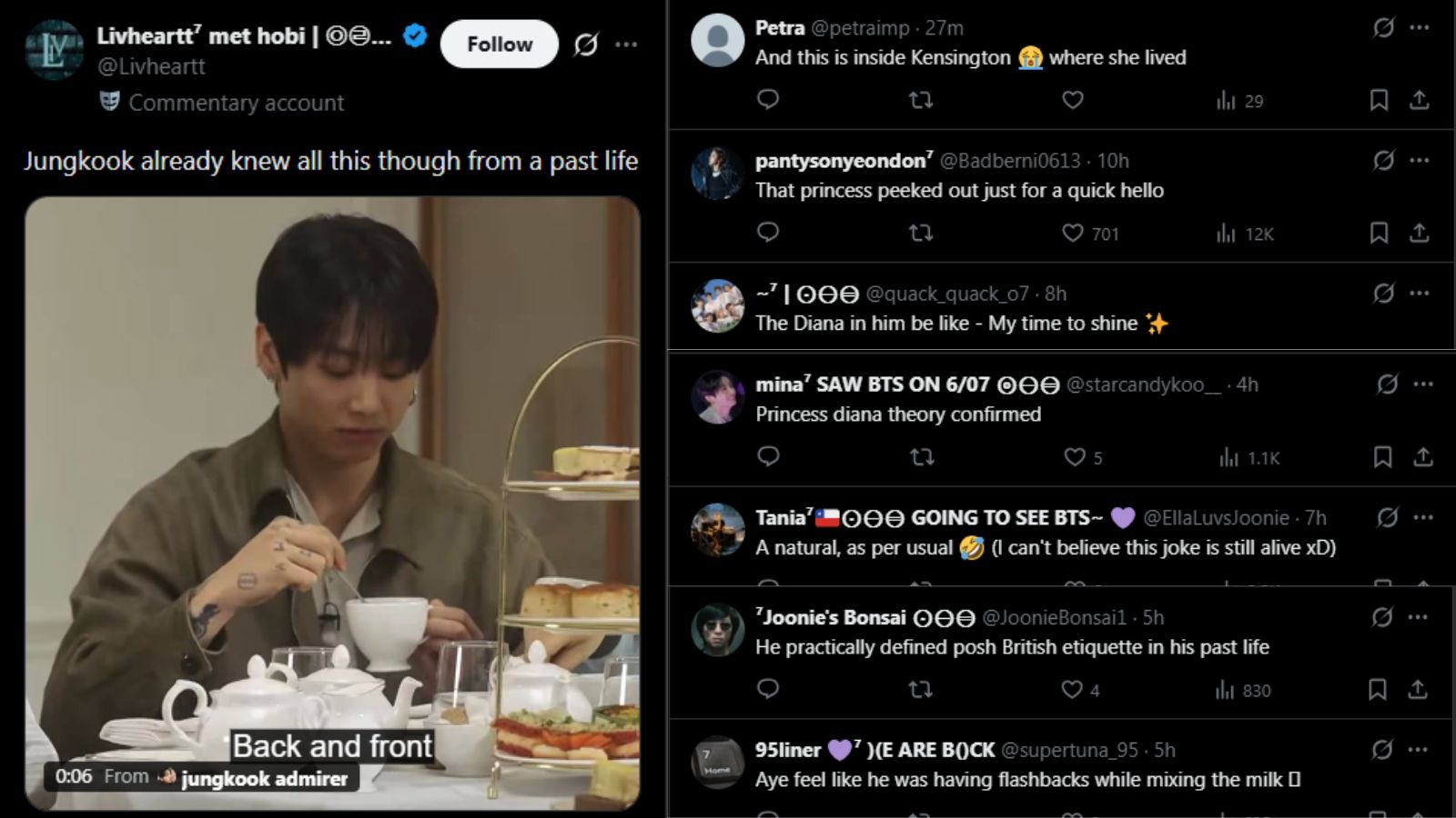 BTS' Jungkook's visit to Kensington Palace revives Princess Diana reincarnation theories