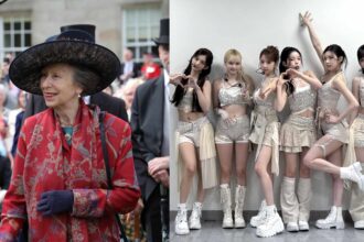 NMIXX meets Princess Anne at UK-Korea friendship reception