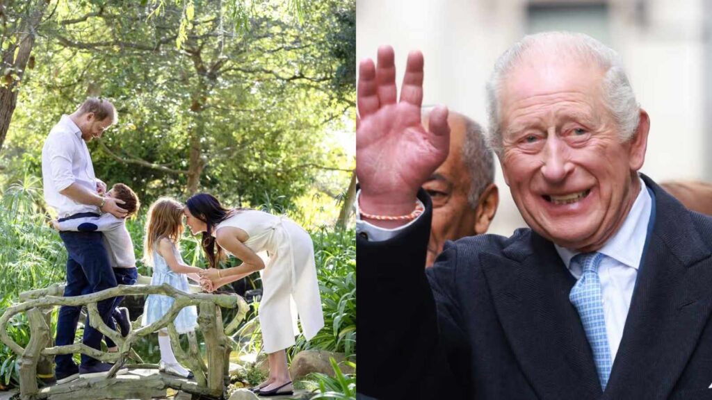 Prince Archie and Princess Lilibet reunite with King Charles after four years Prince Archie and Princess Lilibet reunite with King Charles after four years