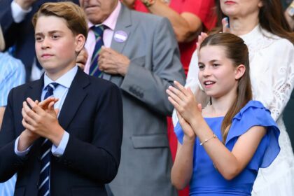 Prince George and Princess Charlotte's voices are heard in a rare moment at Wimbledon