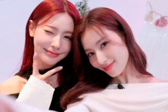 TWICE's Sana reacts to a viral 'wedding' joke with i-dle's Miyeon