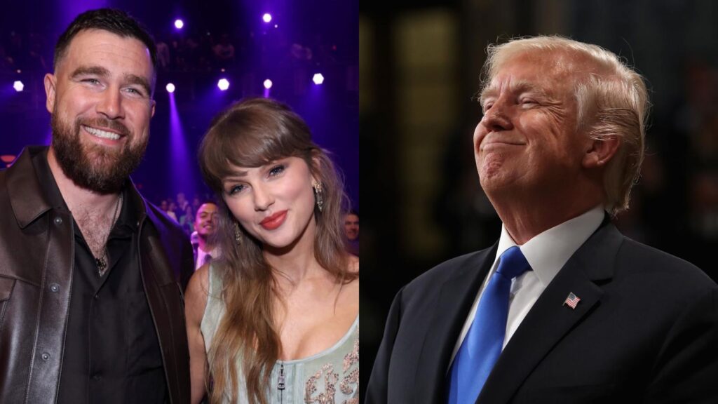 White House shares an edited image making fun of Taylor Swift and Travis Kelce's wedding White House shares an edited image making fun of Taylor Swift and Travis Kelce's wedding