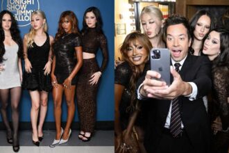 KATSEYE shows support for Sophia and Manon during Jimmy Fallon appearance