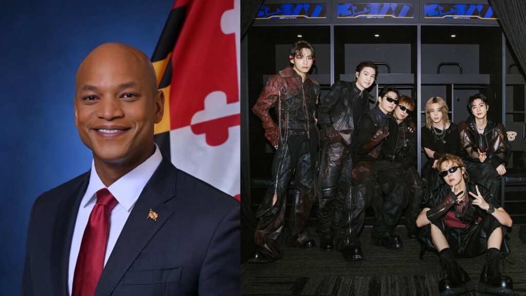Maryland Governor Wes Moore welcomes BTS before Baltimore stadium concerts