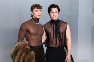 This is how Hudson Williams and Connor Storrie matched their outfits in Toronto before filming Heated Rivalry Season 2
