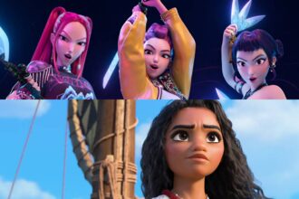 Top 10 soundtracks on Billboard KPop Demon Hunters vs Moana for the lead