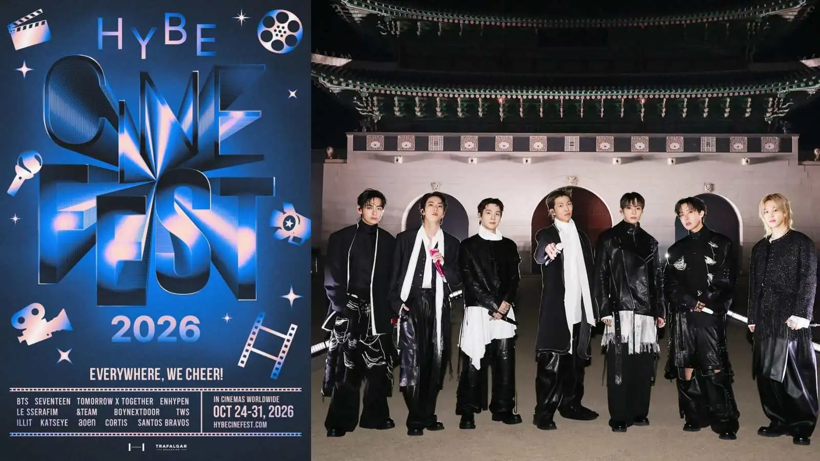 HYBE Cine Fest brings BTS, TXT, SEVENTEEN and ENHYPEN tour screenings to more than 1,100 theaters HYBE Cine Fest brings BTS, TXT, SEVENTEEN and ENHYPEN tour screenings to more than 1,100 theaters