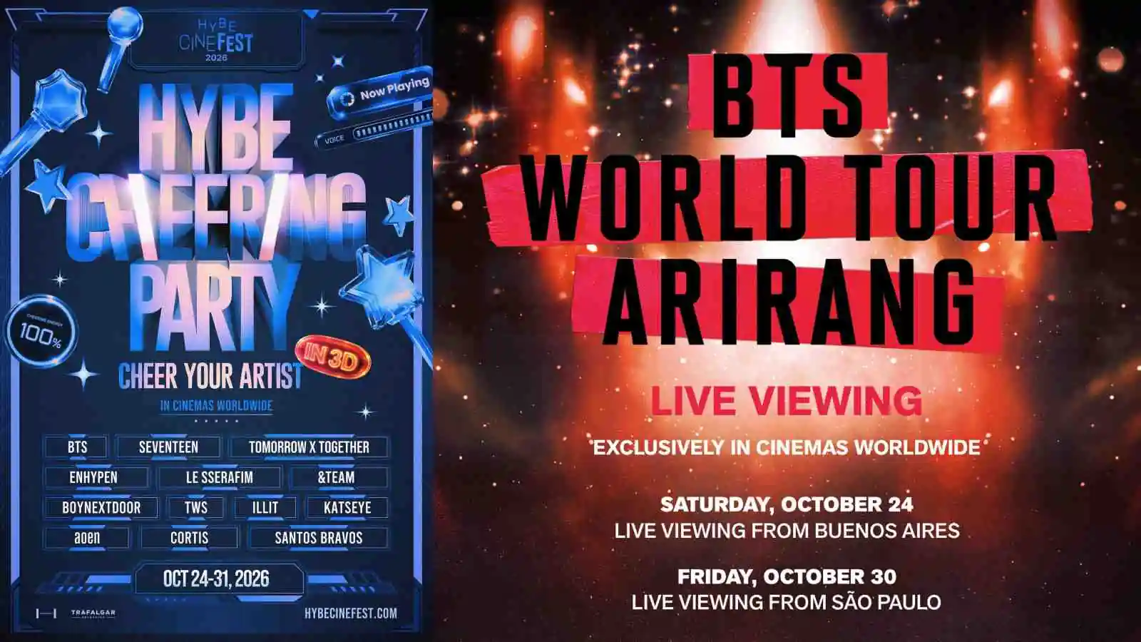 HYBE Cine Fest brings BTS, TXT, SEVENTEEN and ENHYPEN tour screenings to more than 1,100 theaters HYBE Cine Fest brings BTS, TXT, SEVENTEEN and ENHYPEN tour screenings to more than 1,100 theaters