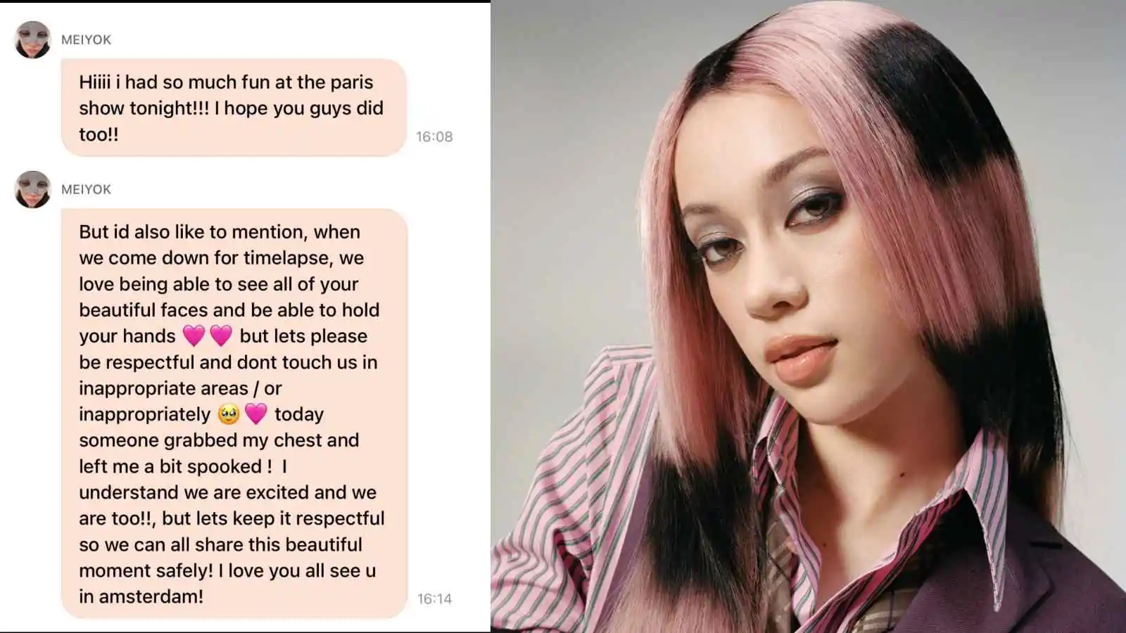 KATSEYE’s Megan calls for respect after inappropriate contact from fans during Paris concert