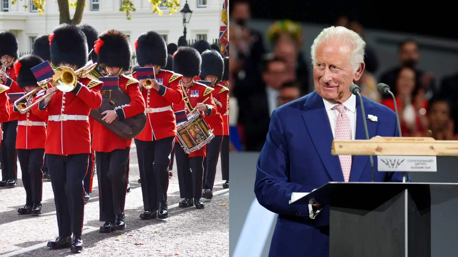 King Charles’ Guards pay tribute to the 9/11 victims at Buckingham Palace King Charles’ Guards pay tribute to the 911 victims at Buckingham Palace