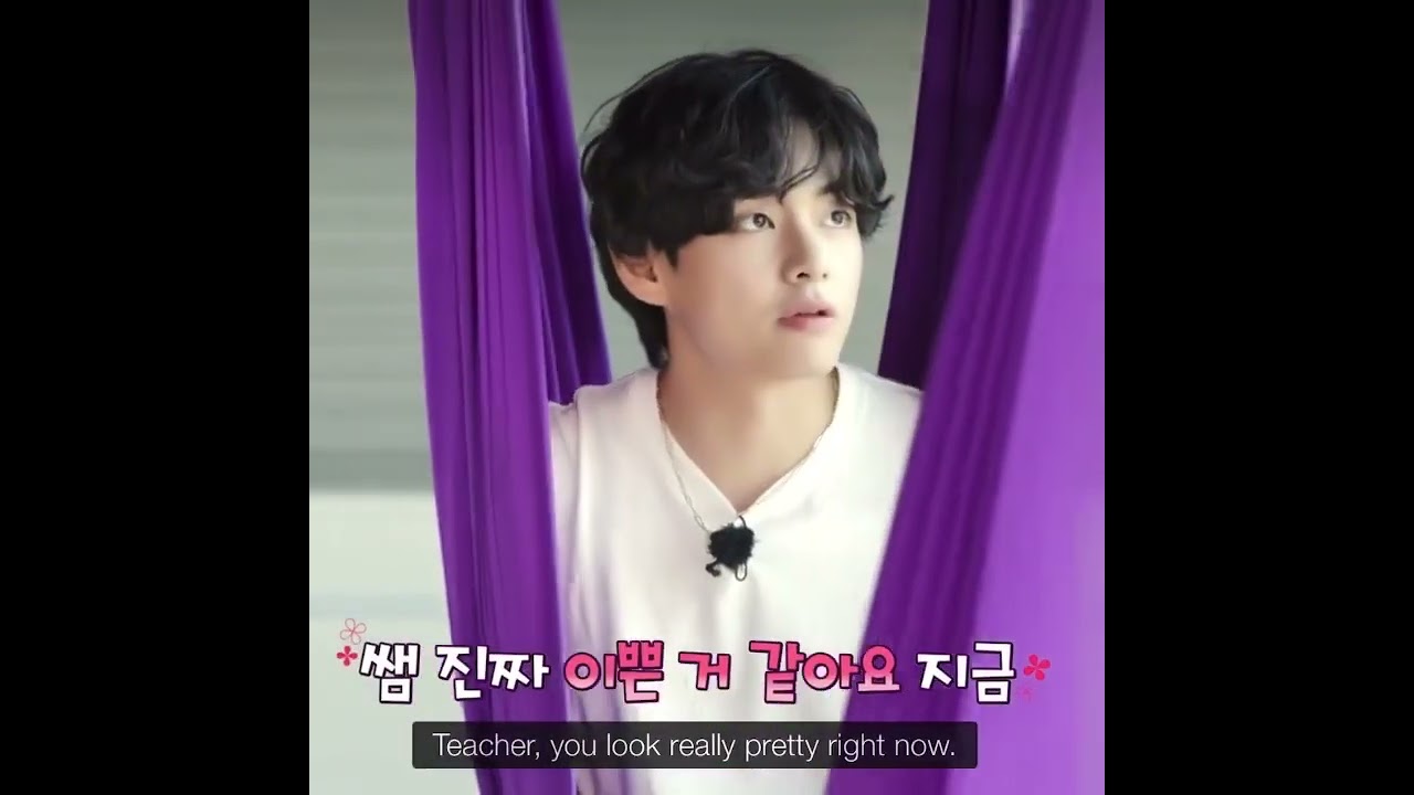 Taehyung fell for teacher 😂😂| Run BTS 2022 Special episode flying yoga #runbts