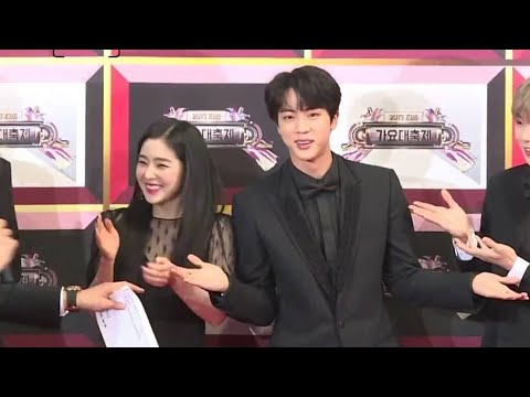 Irene can't help to laugh because of Jin[worldwide handsome],Visual couple  [KBS gayo daejun 2017]