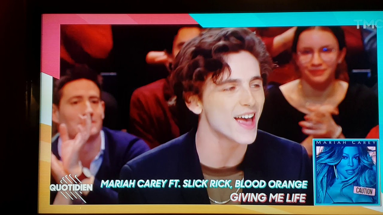 Timothée Chalamet Reacts To "Giving Me Life" by Mariah Carey (Quotidien France) 18.01.2019