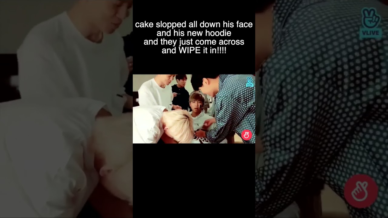 bts dropping cake on namjoon's expensive hoodie