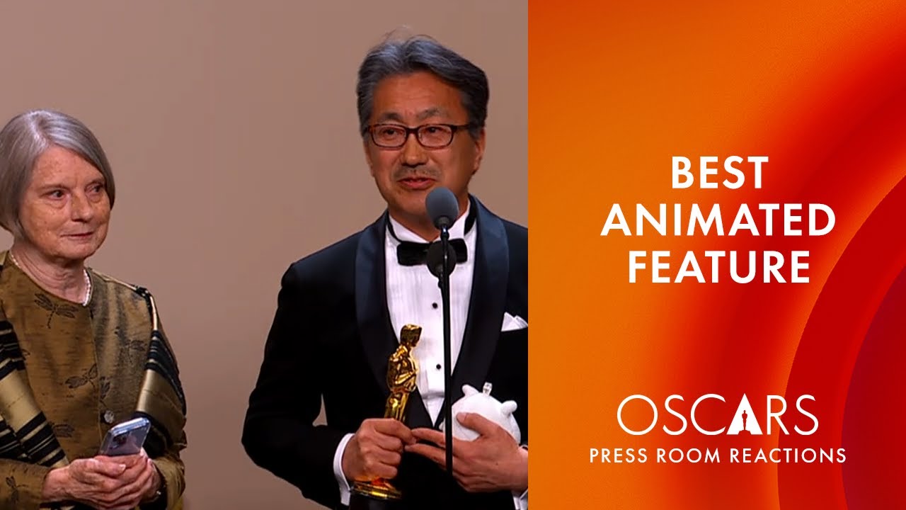 Best Animated Feature Film | 'The Boy and the Heron' | Oscars 2024 Press Room Speech