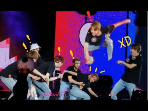 What happens when the stage is slippery...Taehyung falls hard