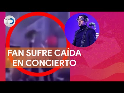 Fan de Bad Bunny se accidenta al tratar de acercarse a él durante concierto