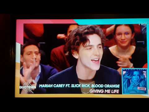 Timothée Chalamet Reacts To "Giving Me Life" by Mariah Carey (Quotidien France) 18.01.2019