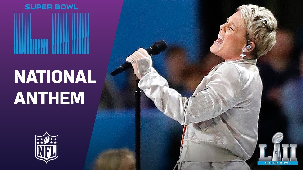 P!nk Belts Out the National Anthem! | Super Bowl LII NFL Pregame