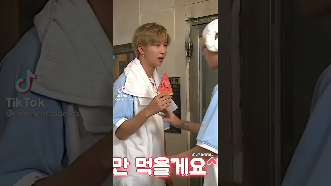 tae eating rm's watermelon 🍉 will forever be iconic ✨