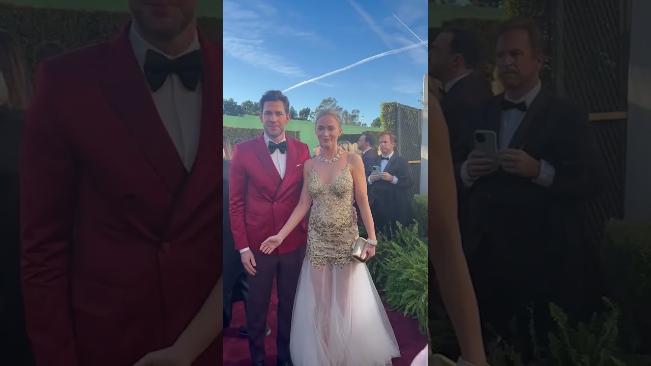 Divorce or weather chat? Fans debate John Krasinski and Emily Blunt chat at Golden Globes #shorts