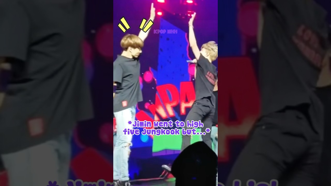 Remember When Jungkook Teased Jimin By Raising His Hands Higher During High Five 😂😂 #shorts #bts