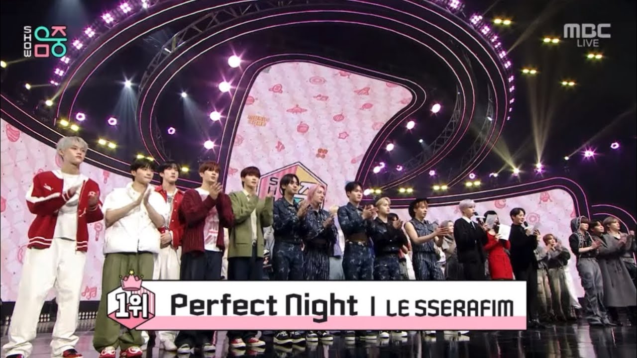 LE SSERAFIM win 1st place with PERFECT NIGHT on MBC Show! Music Core 231216