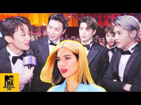 NCT 127 Wants Dua Lipa To Join Them On Tour | MTV EMA 2019 Red Carpet
