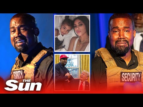 Sobbing Kanye West admits he & Kim Kardashian nearly aborted North at his first presidential rally
