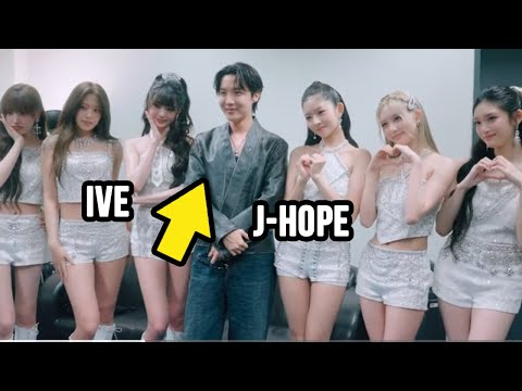 BTS's J-Hope and IVE in the backstage of Lollapalooza Berlin