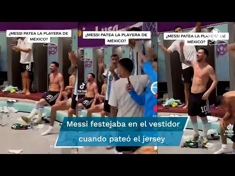 Messi causa polémica por "patear" playera de México