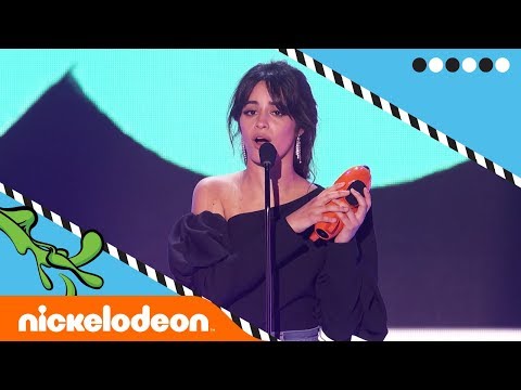 Camila Cabello WINS Favorite Breakout Artist ?!! | Kids' Choice Awards 2018 | Nick