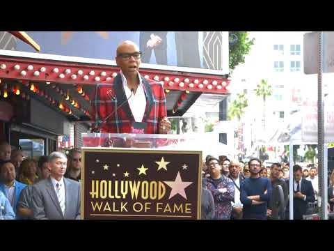 RuPaul speaks at Hollywood Walk of Fame Star Ceremony