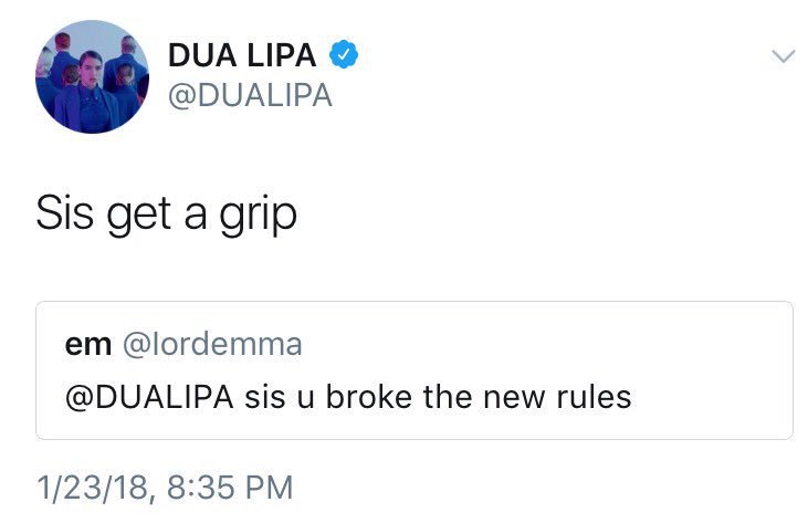 Dua Lipa respondió a un fan que la acusó de romper sus propias reglas Dua Lipa respondió a un fan que la acusó de romper sus propias reglas