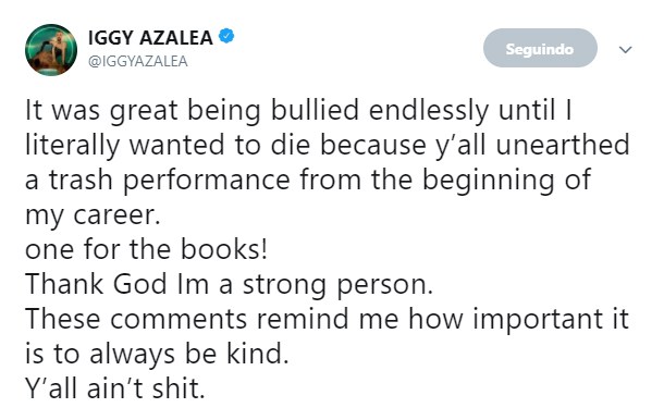 Iggy Azalea revela que quiso morir al ser víctima de bullying