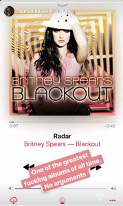 Sam Smith elogia el álbum "Blackout" de Britney Spears