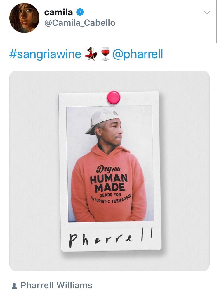 Camila Cabello y Pharrell Williams lanzaran juntos un nuevo sencillo