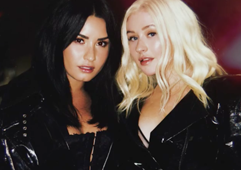 Christina Aguilera revela posible pista sobre el vídeo de su colaboración con Demi Lovato