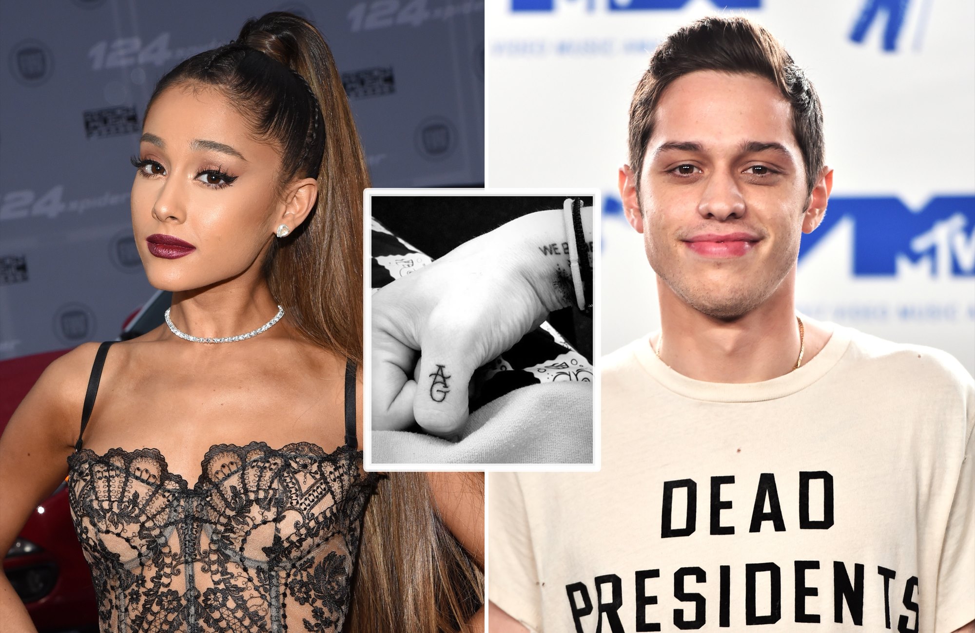 El internet se burla de Pete Davidson por tatuarse las iniciales de Ariana Grande