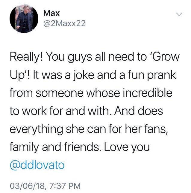 Víctima de la controversial broma de Demi Lovato habla al respecto