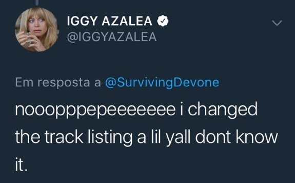 Iggy Azalea hizo cambios en el tracklist de su nuevo álbum